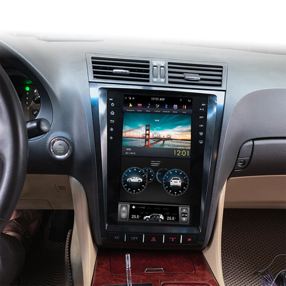 12.1″ Tesla Style Car Gps Navigation Radio For Lexus Gs Gs300 Gs350 2004-2011