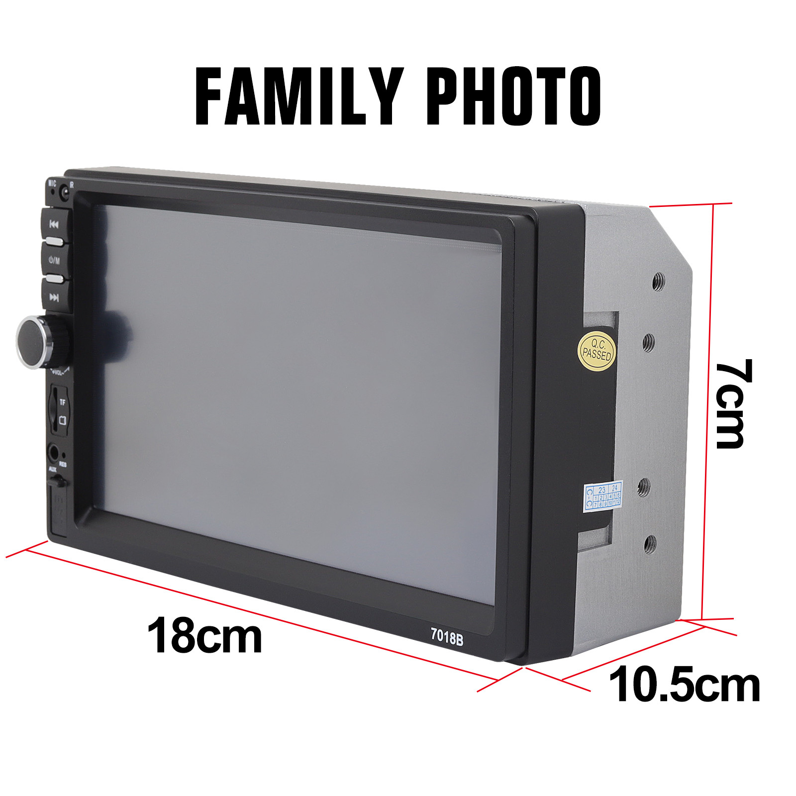 7″ Double Din Touch Screen Apple Android Auto Car Stereo Radio Bluetooth