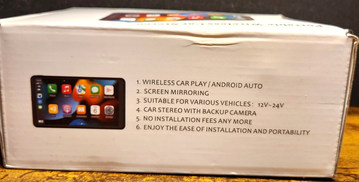 7″ Wireless Apple CarPlay Android Auto Screen w/ Backup Camera & Mounts