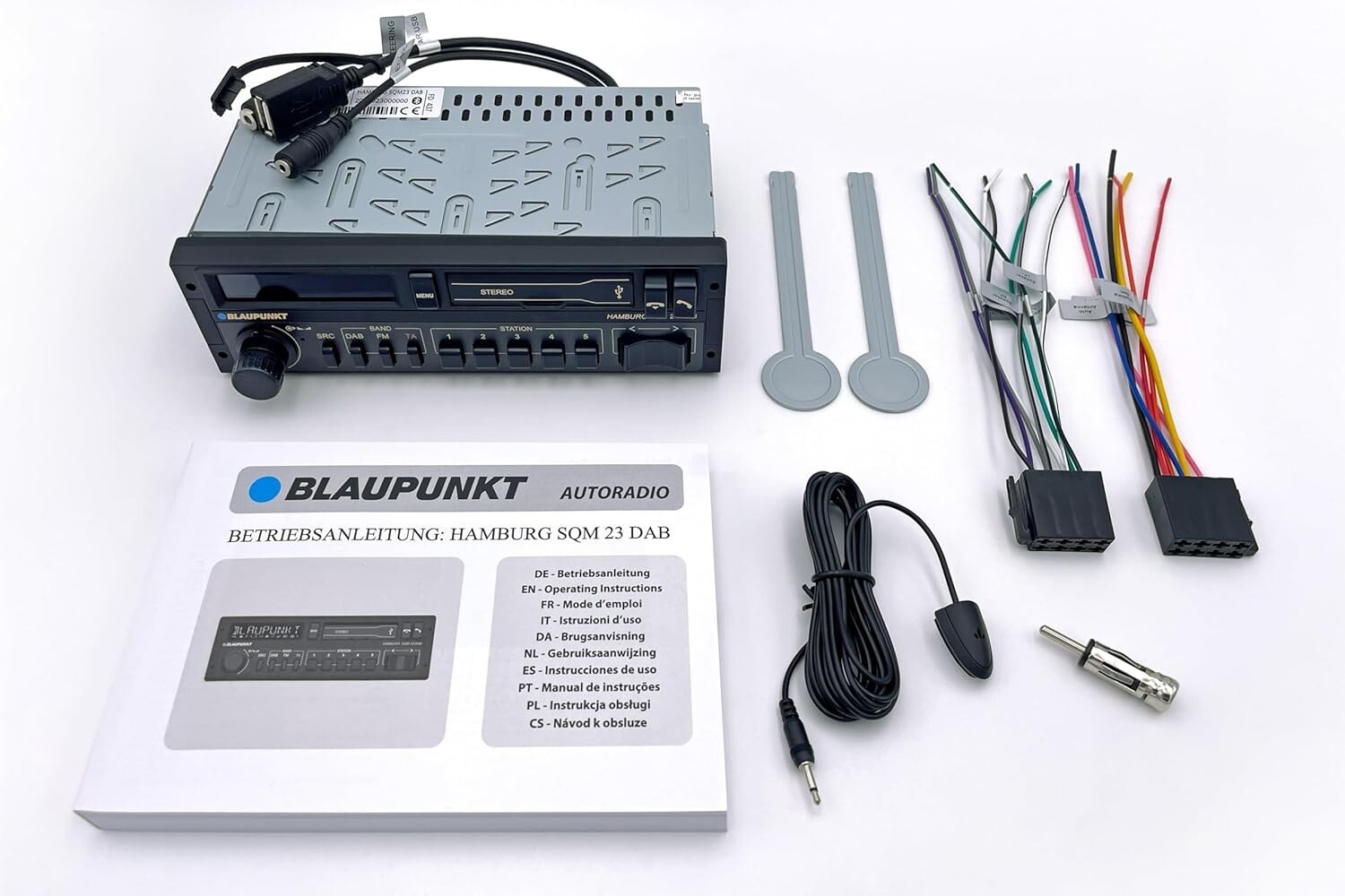 Blaupunkt Hamburg SQM 23 DAB 1-DIN Retro Car Radio DAB+ Bluetooth USB AUX 200W