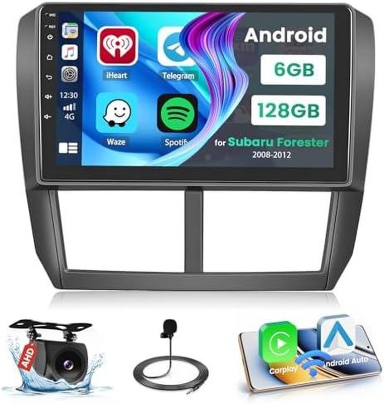 Android 15 Car Stereo 2008-2012 Subaru Forester Impreza WRX Radio 9 Inch 8-Core