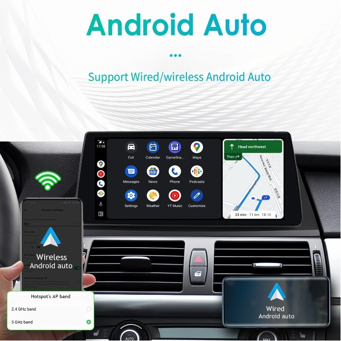 10.33″ 64GB Android Car Radio Carplay GPS Navi For BMW X5 X6 CCC CIC 2007-2010