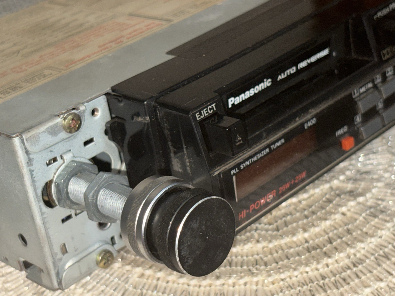 Vintage Panasonic CQ-E400EU High Power Auto Reverse Cassette Player Car Stereo