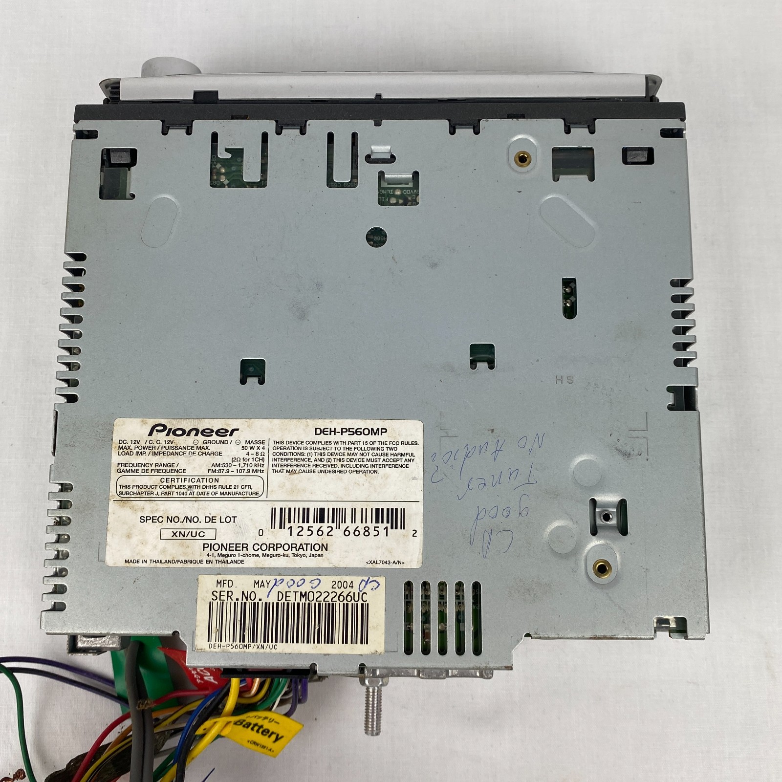 Pioneer Premier DEH-P560MP CD Car Radio *** PARTS ONLY *** B32