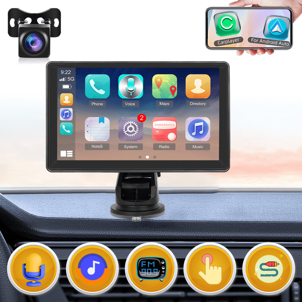 7″ portable smart player wireless car player Android Auto car stereo camera
