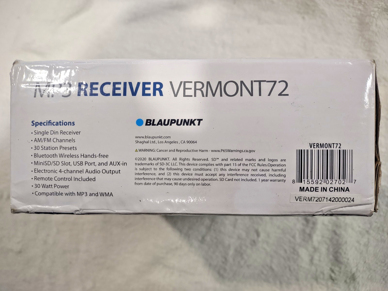 OPEN BOX – Blaupunkt VERMONT72 Mechless Receiver W/ Bluetooth – We Pay Shipping