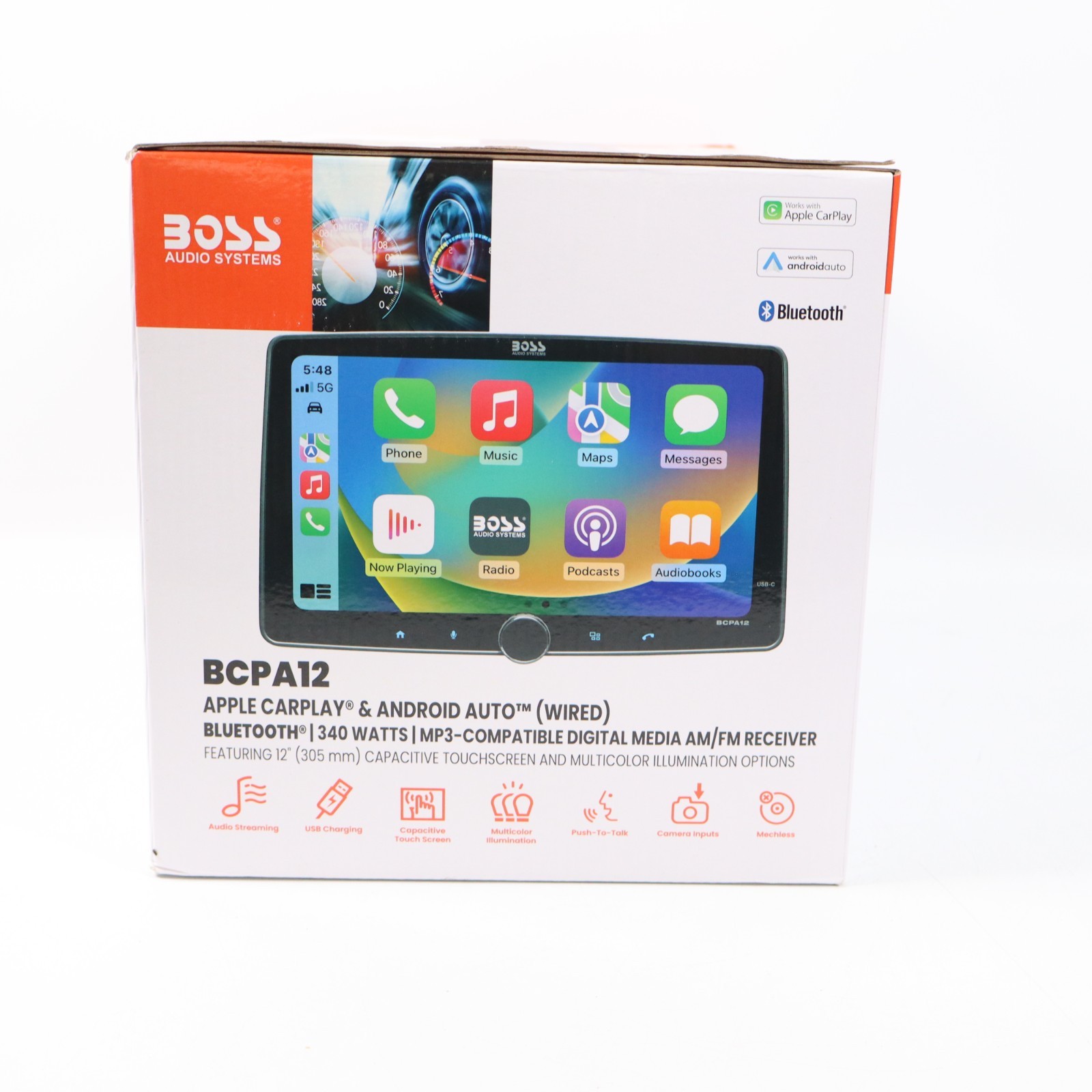 BOSS Audio Systems BCPA12 12” Car Stereo CarPlay Android Tesla Polaris FJCruiser