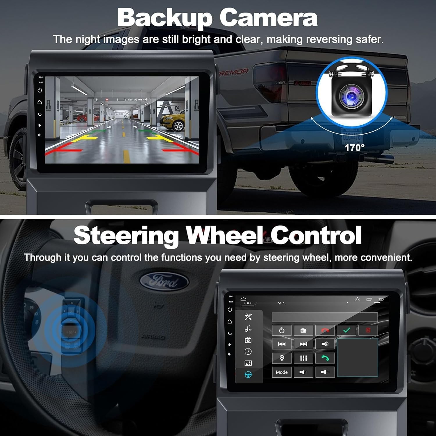 [8-core+64G] Android 15 for Ford F150 2009-2014 Car Radio, 9 Inch QLED Touch …
