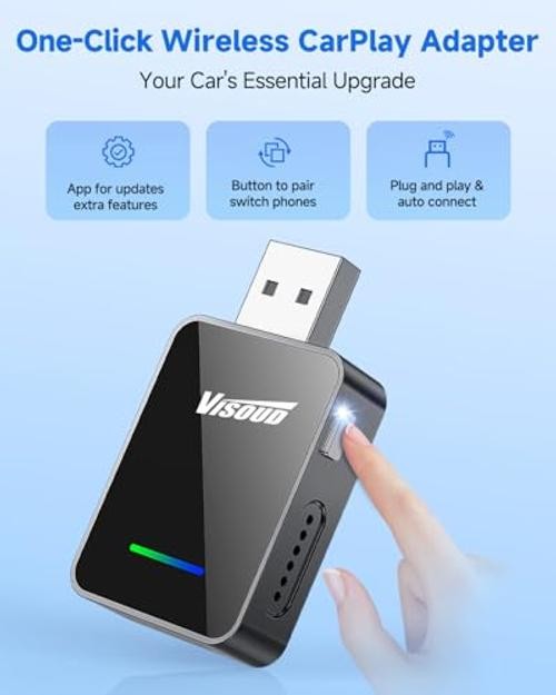 ???? ???????? Android Auto & CarPlay Wireless Adapter, One Click k2