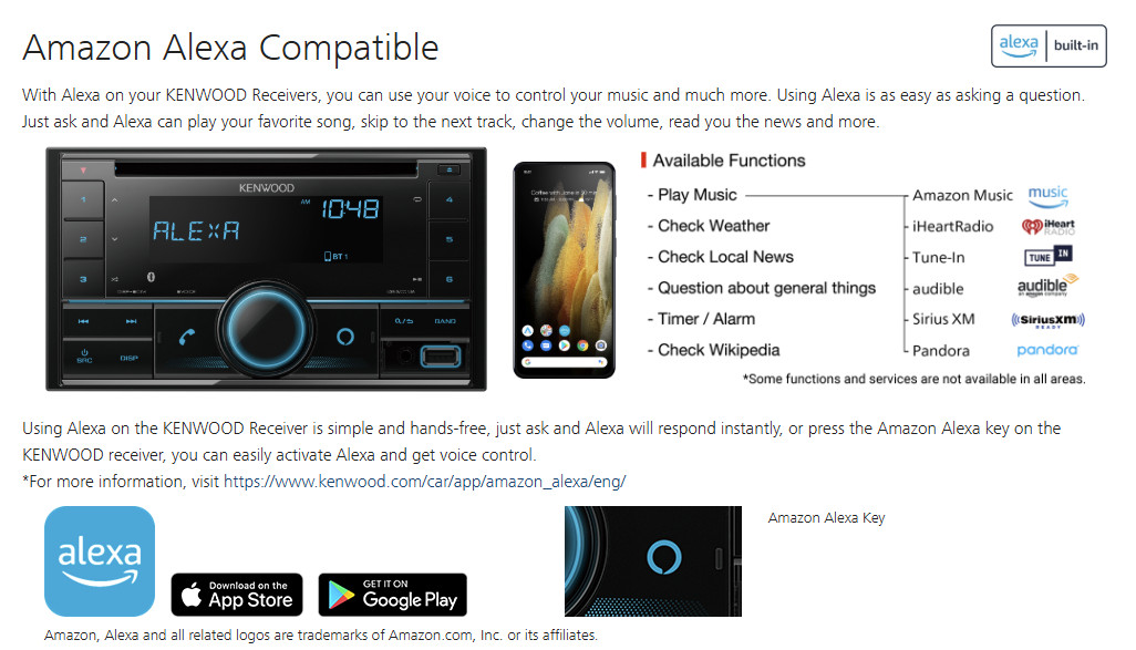 Kenwood DPX395MBT 2-Din Bluetooth AUX and USB Receiver (NO CDs)