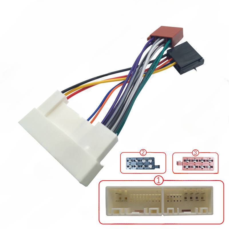 for IX-35 Sorento to ISO radio power cable,audio speaker cable conversion cable