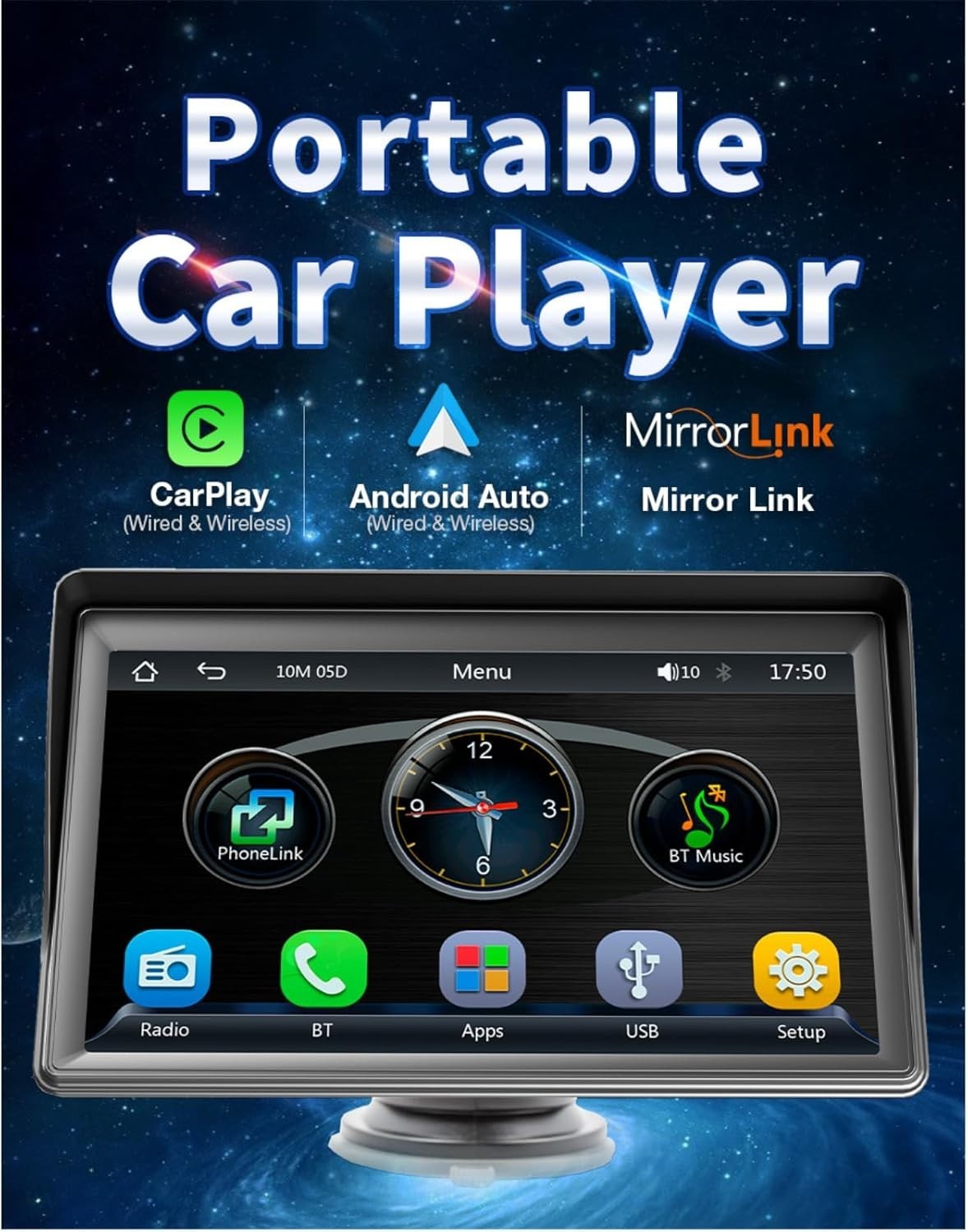 High-Resolution 7” Car MP5 Player with Bluetooth & Reverse Image Functionality