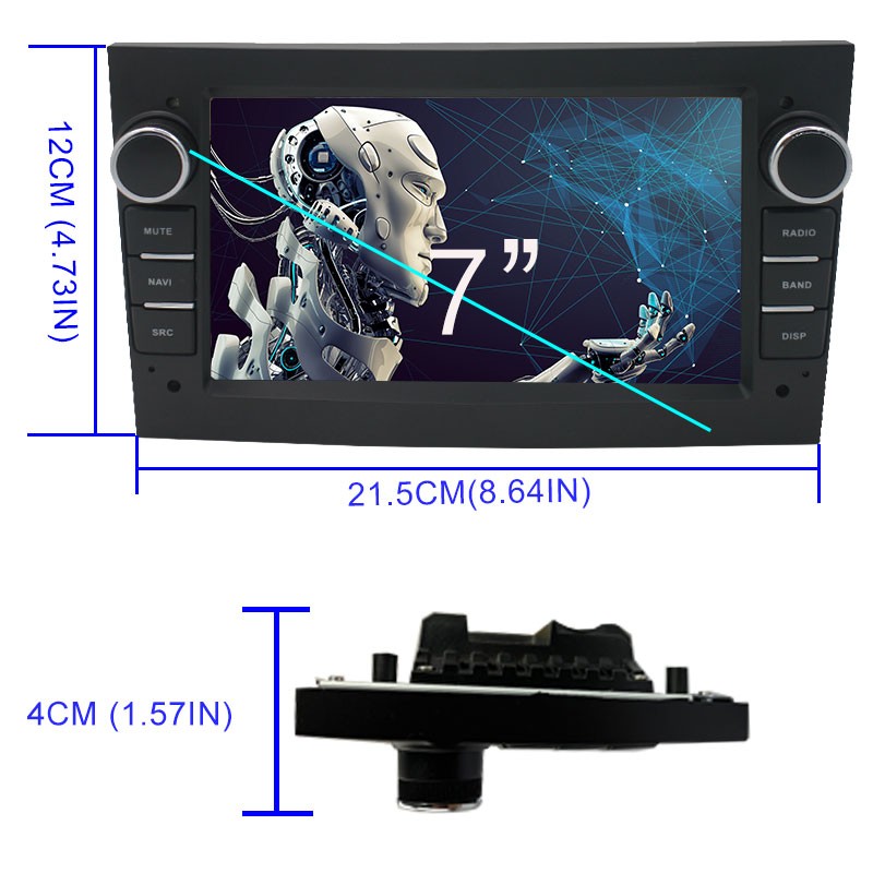 7 Inch Android 9.1 for Opel No DVD Car Radio Built-in Carplay GPS Stereo 2Din