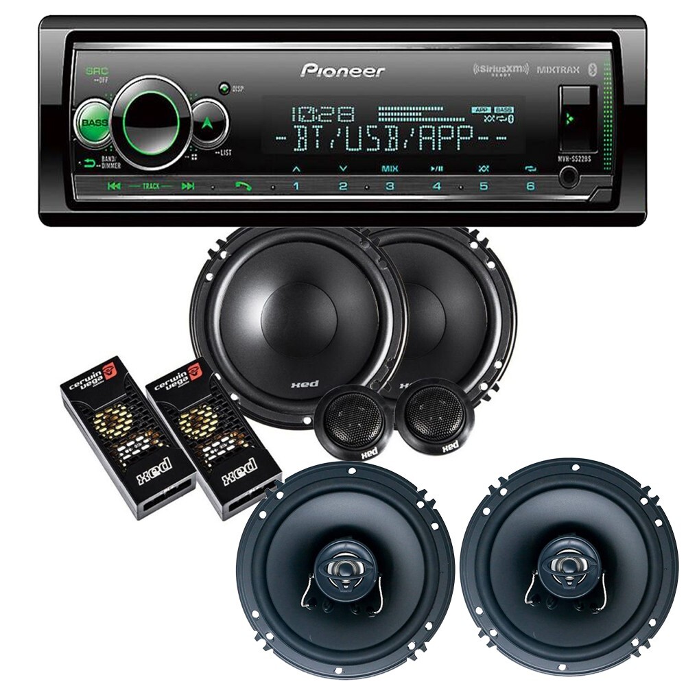 Pioneer MVH-S522BS Bluetooth Car Stereo & 300W 6.5″ Component & Coaxial Speakers