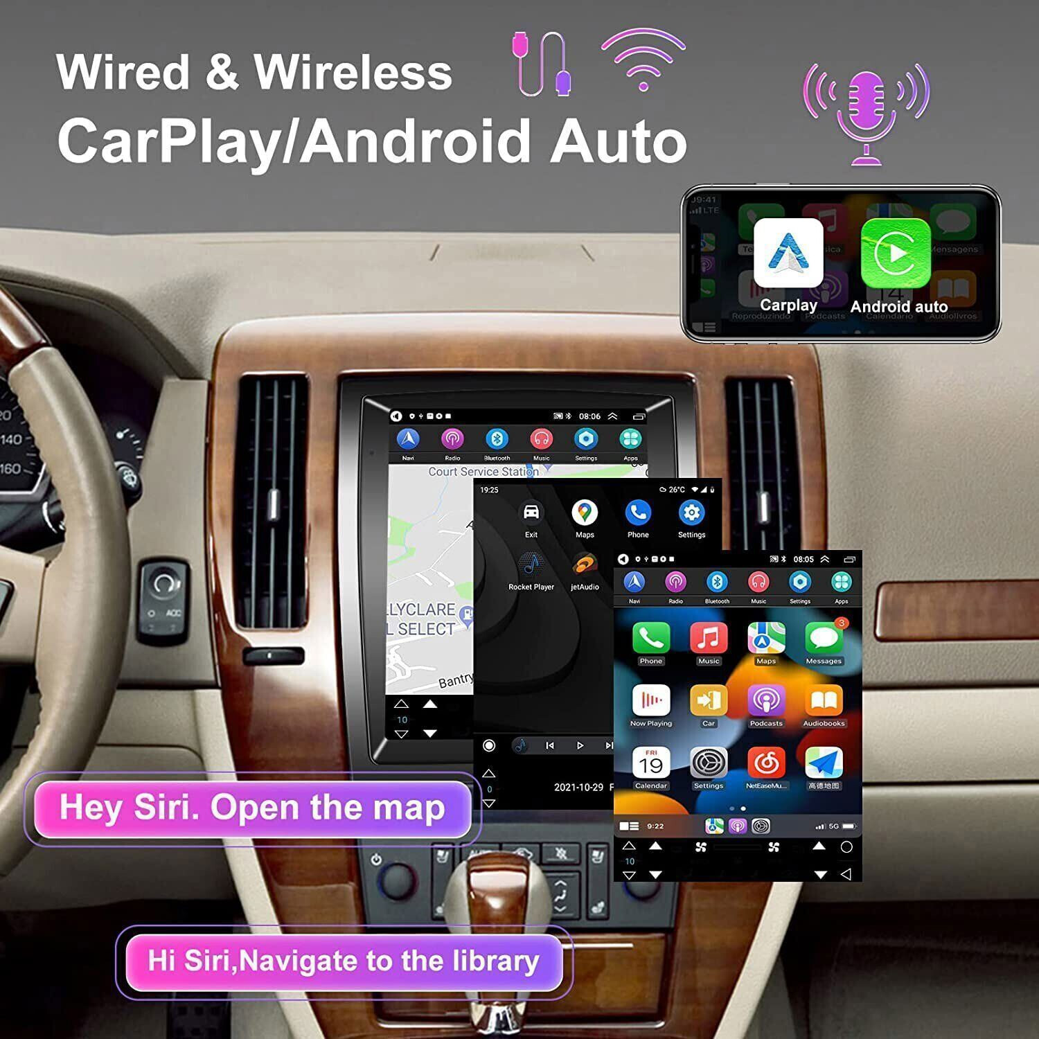9.7″ For Cadillac Escalade 07-14 Car Radio Stereo GPS Navi Carplay Camera BT 64G