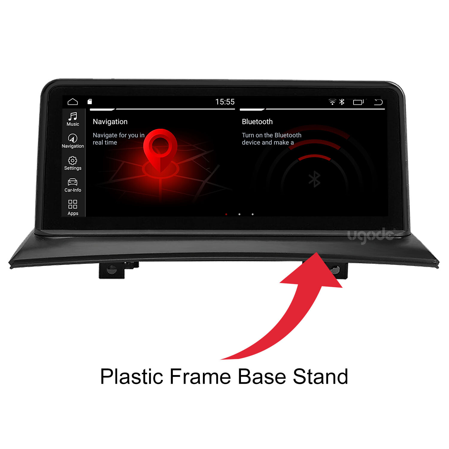 Ugode Plastic Frame Base Stand Bracket for 10.25inch BMW X3 E83 Android Screen
