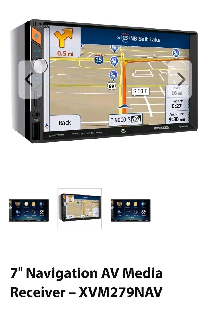 Dual XVM279NAV AM/FM Receiver W/ 7″ TFT LCD+13~16 VDC Negative Ground Car System