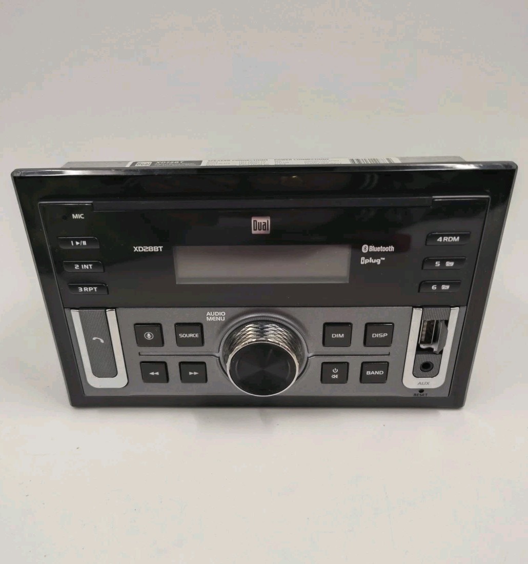 DUAL XD28BT Car Stereo Head Unit, AUX, USB Double DIN LCD Bluetooth 200W AM/FM