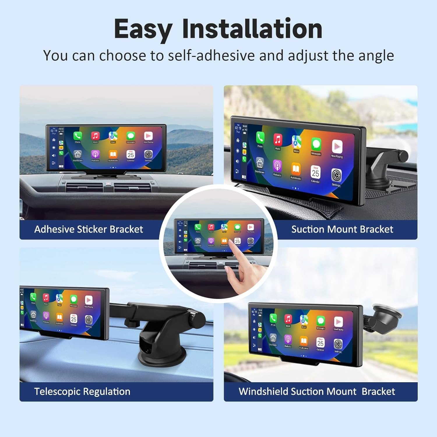 Wireless Portable Carplay Screen for Car – 10.26Inch Carplay & Android Auto Car