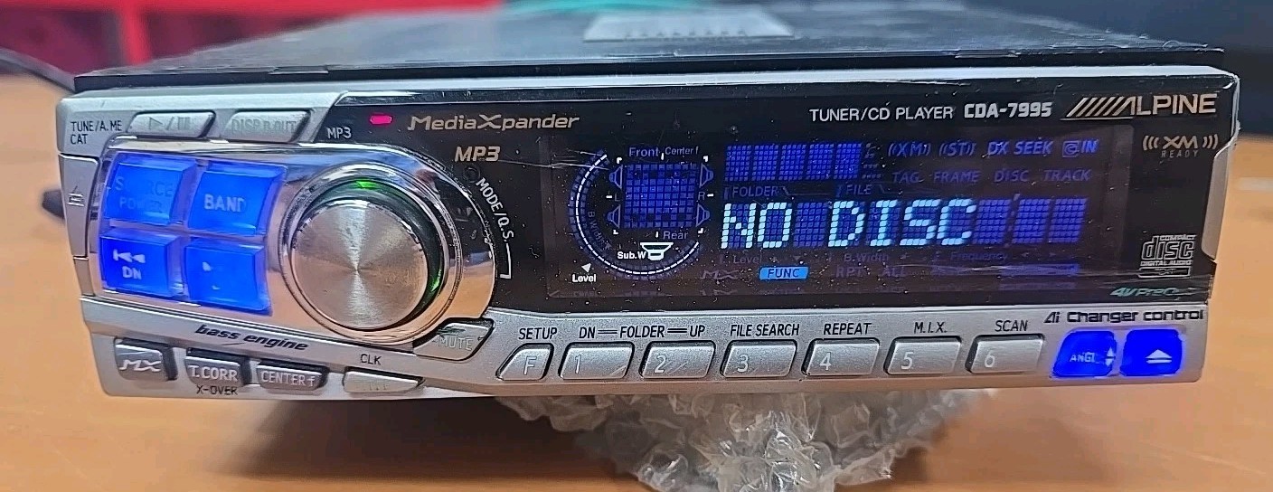 ALPINE CDA-7995 AM/FM MP3 CD Tuner Car Stereo Head Unit No Sound
