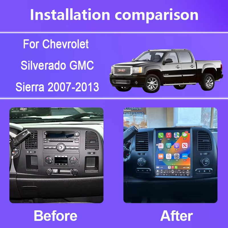 12.1Inch For Chevrolet Silverado GMC Sierra 2007-2013 Android12 Car Stereo Radio