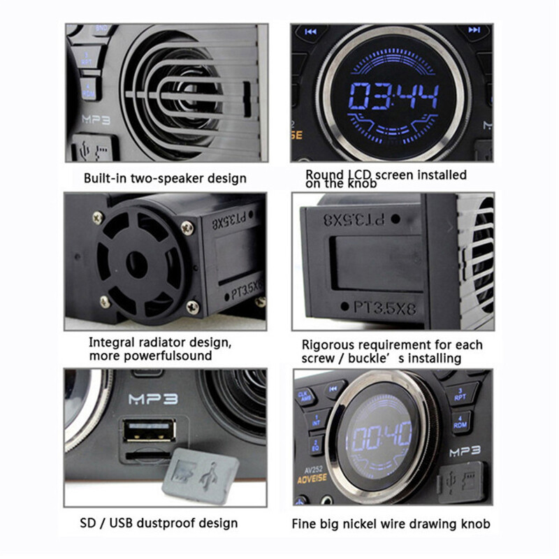 Single Din Car Stereo MP3 Player In-Dash Audio Radio Bluetooth FM AUX USB TF SD