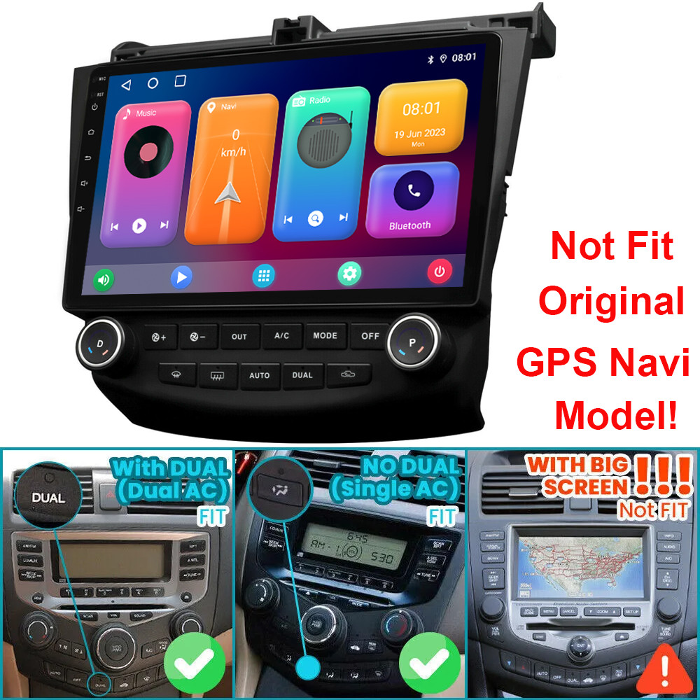 For Honda Accord 2003 2004 2005 2006 2007 Car Radio Stereo GPS In-Dash Deck Unit