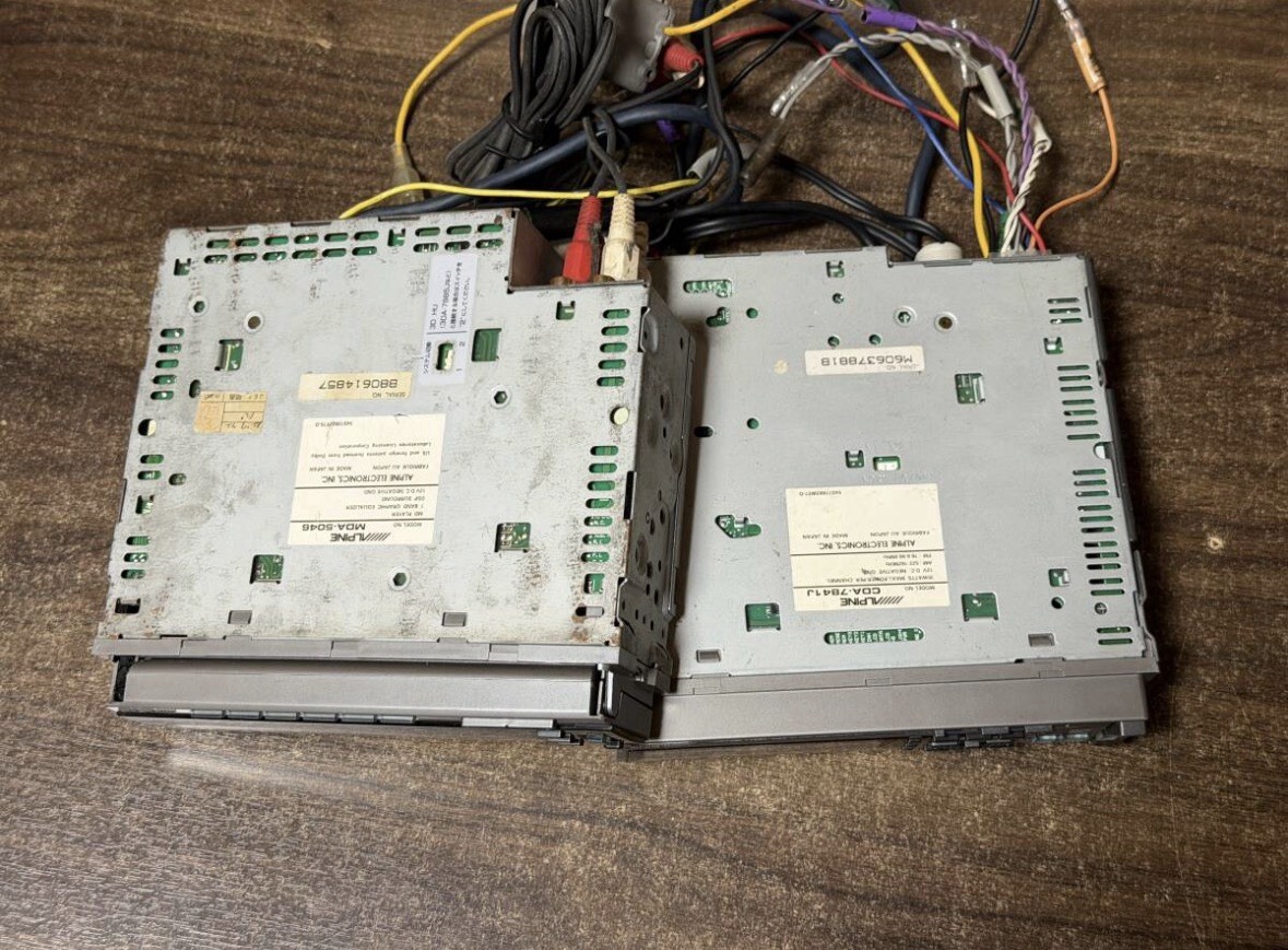 RARE! ALPINE 1DIN+1DIN CD/MD/DSP/EQ CDA-7841J/MDA-5046 MD/DSP EQ