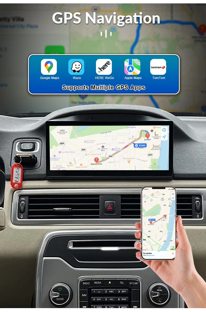 8.8″ Android Car Radio Stereo CarPlay GPS Navi For Volvo S80 V70 XC70 2012-2015