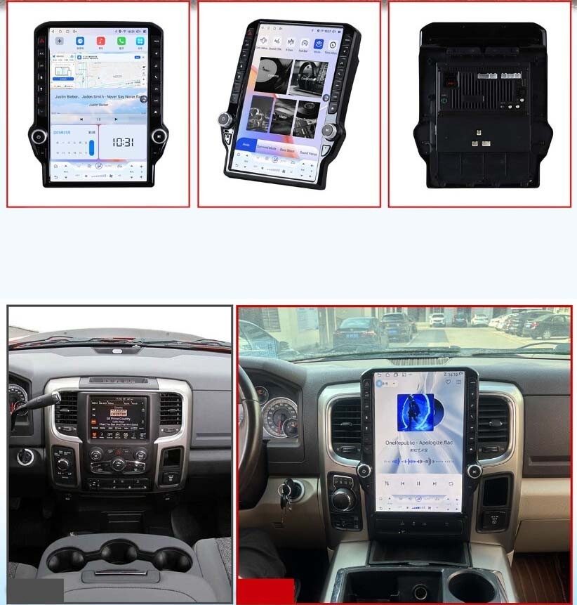14.5″ For Dodge RAM 2013-2018 Android Car Radio Stereo GPS Navi Carplay 8G+128GB