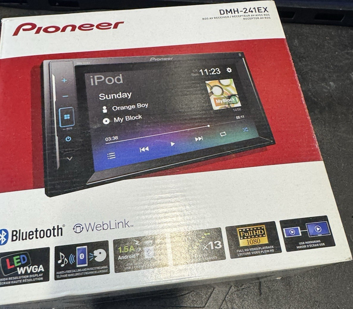 Pioneer DMH-241EX Digital Media Receiver Bluetooth/Touchscreen/USB, 2 DIN