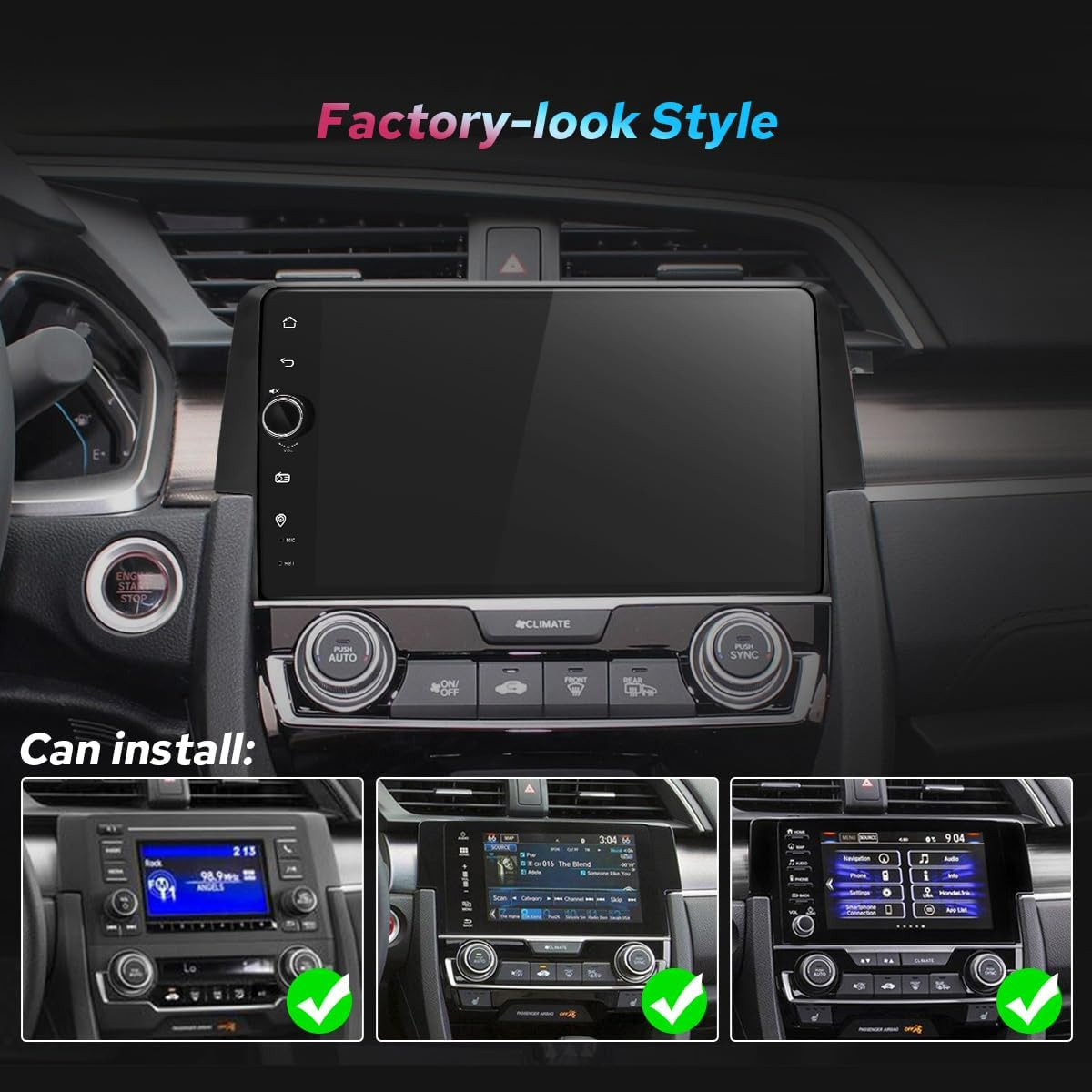 Car Radio for Honda Civic 2016-2021 Android 13 Car Stereo 9 Inch Head Unit with