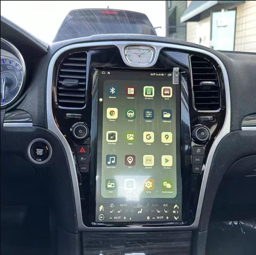 13.3″ Android 12.0 Tesla Style Car Gps Navigation For Chrysler 300c 300s 8+128g