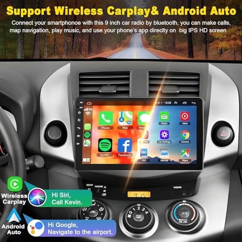 4G+64G Car Radio Stereo for Toyota RAV4 2007-2012Android 13 Touch Screen