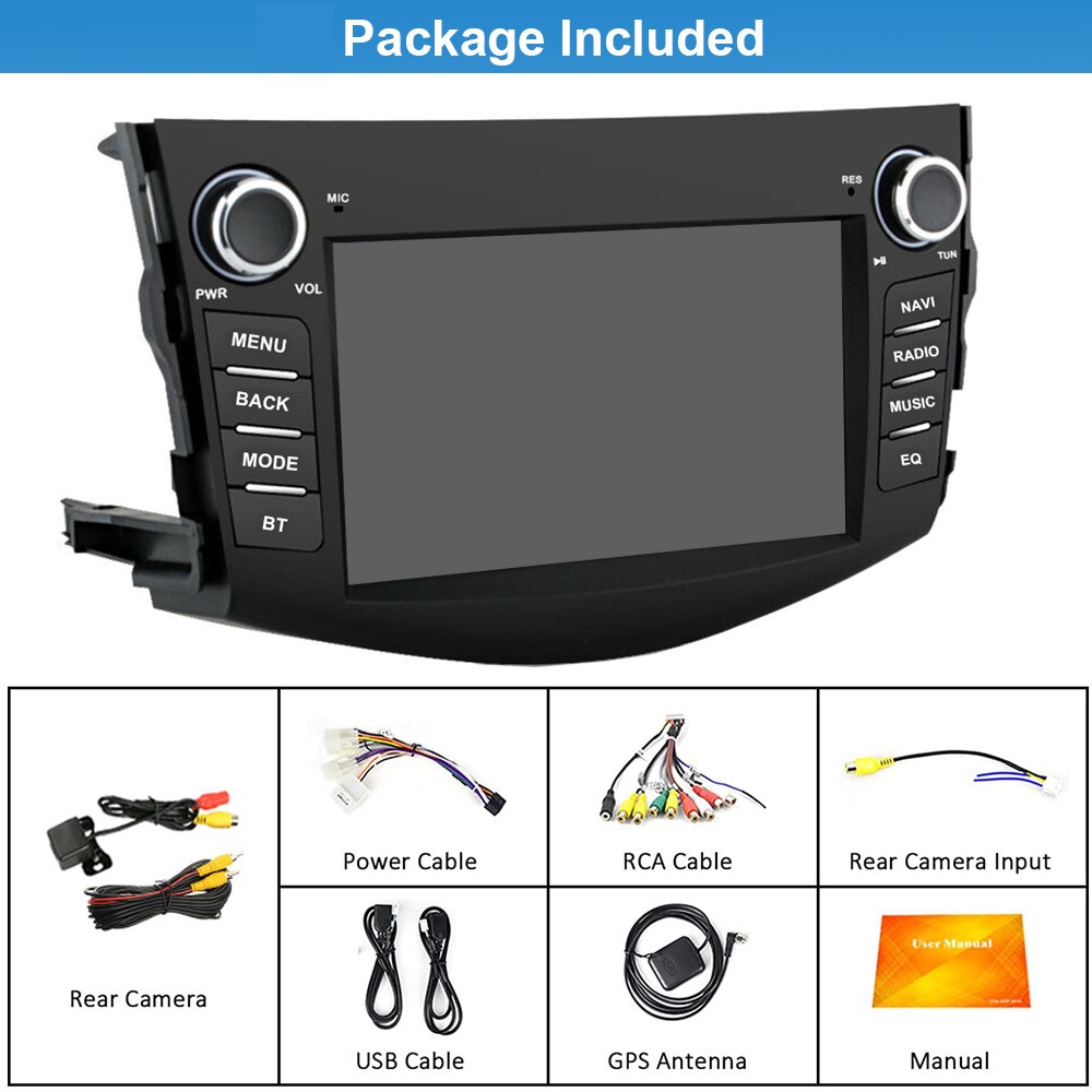 For 2006-2012 Toyota RAV4 Basic Apple Carplay Car Stereo Radio GPS Navigation