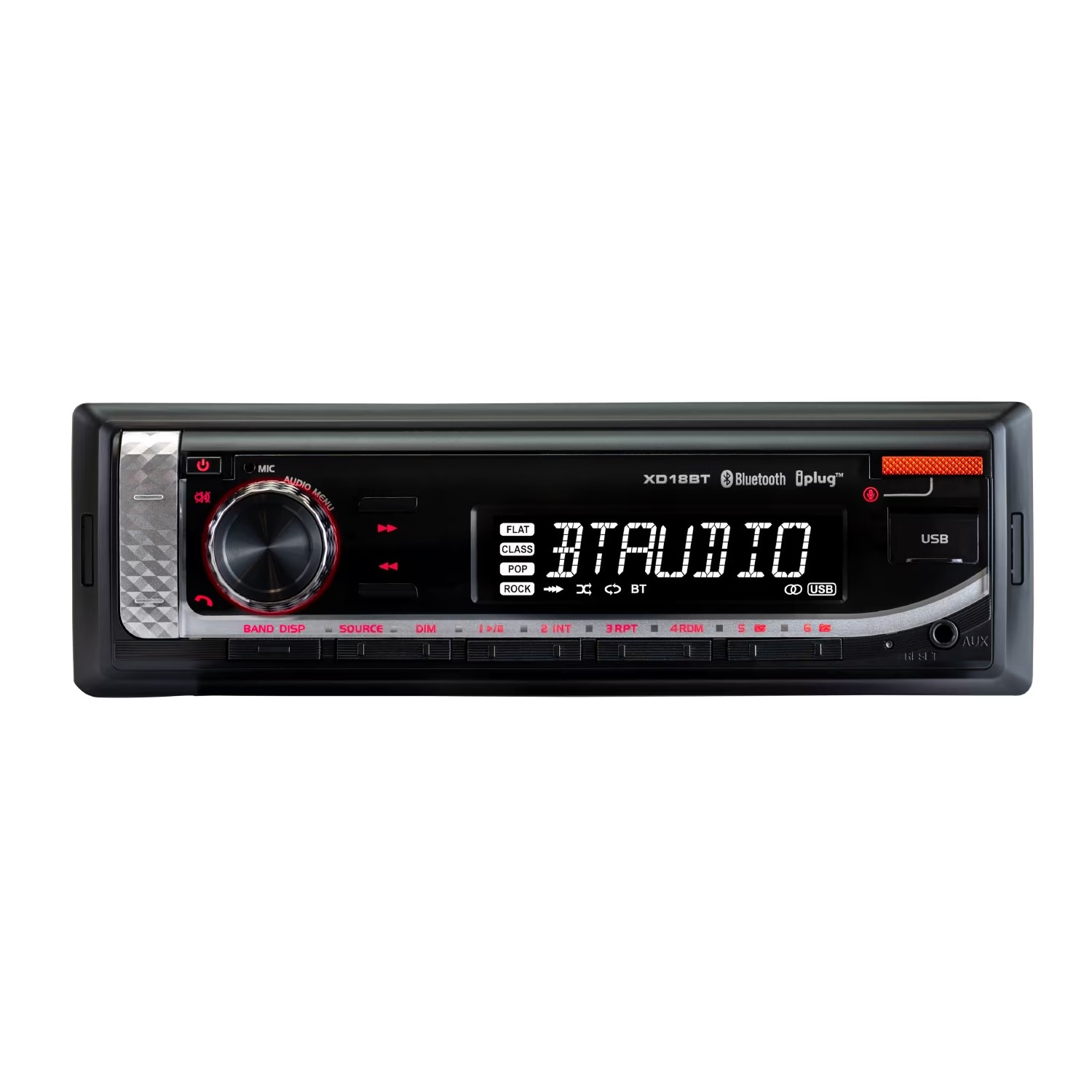 Electronics XD18BT Single DIN Car Stereo Head Unit with Bluetooth,USB, AM/FM/MP3