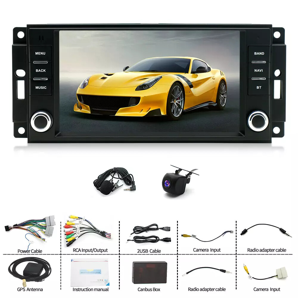 For Jeep Wrangler 2007-2016 7″ Android Apple CarPlay Car Radio Stereo GPS Navi