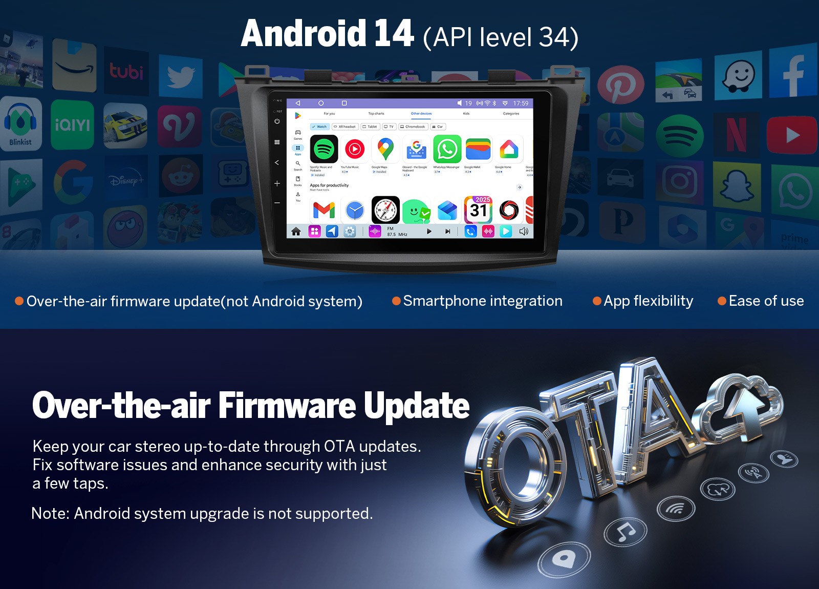 For Mazda 3 2010-2013 9″ QLED 6+64 Android Auto Car Stereo CarPlay Plug and Play