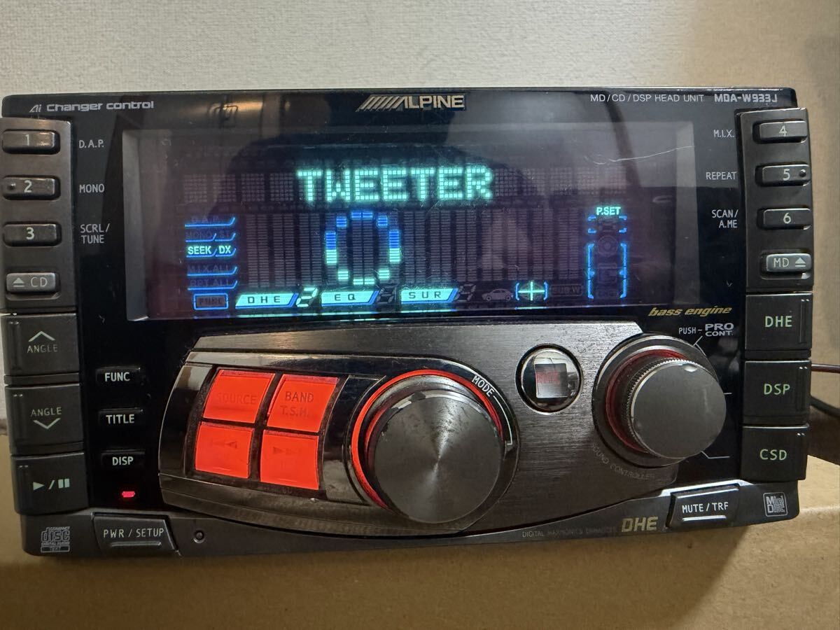 Tested ALPINE MDA-W933J 2DIN CD MD Player Car audio DSP Graphic Equalizer JDM