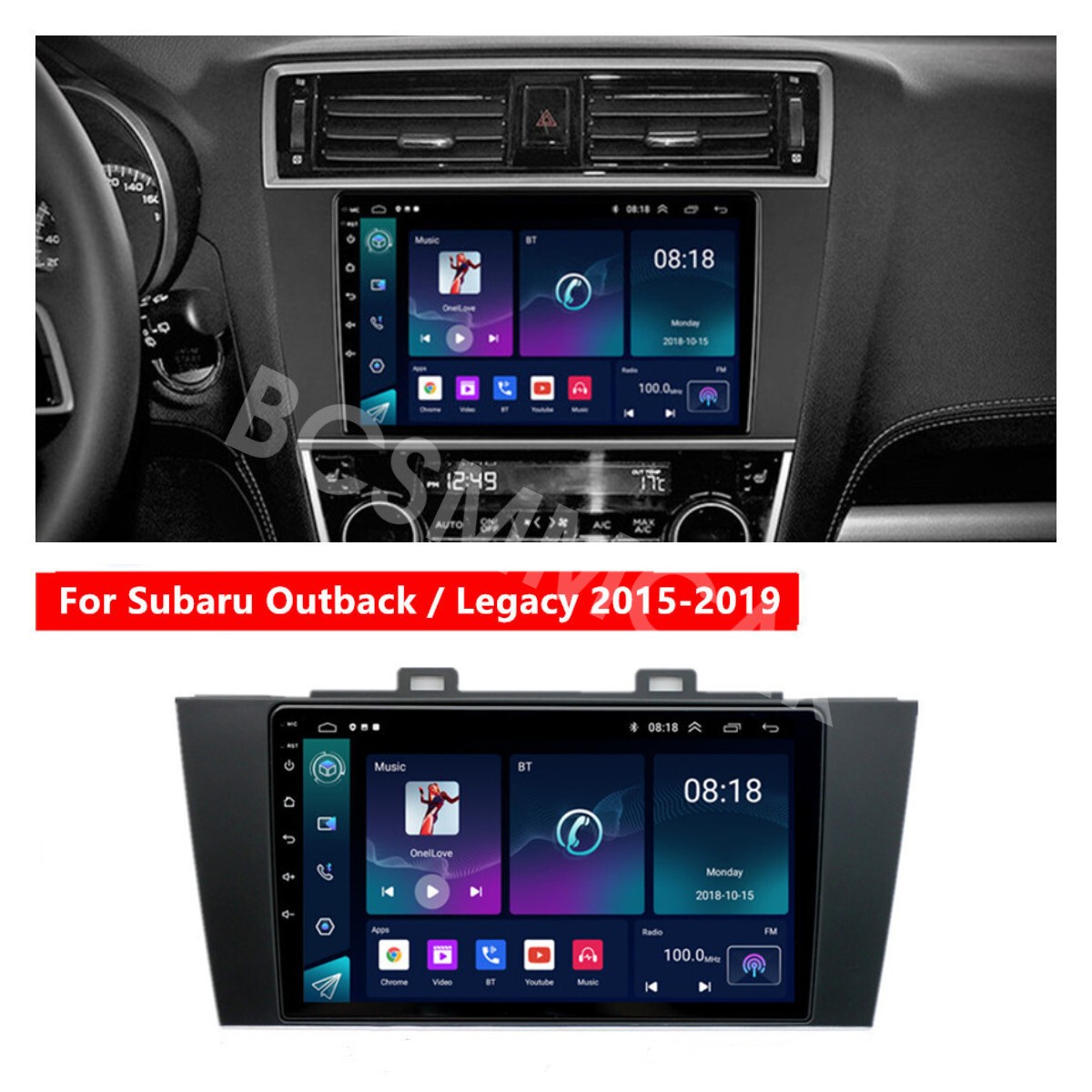 2 Din Car MP5 Player Stereo Radio Touch Screen Fit For 2015-2019 Subaru Outback