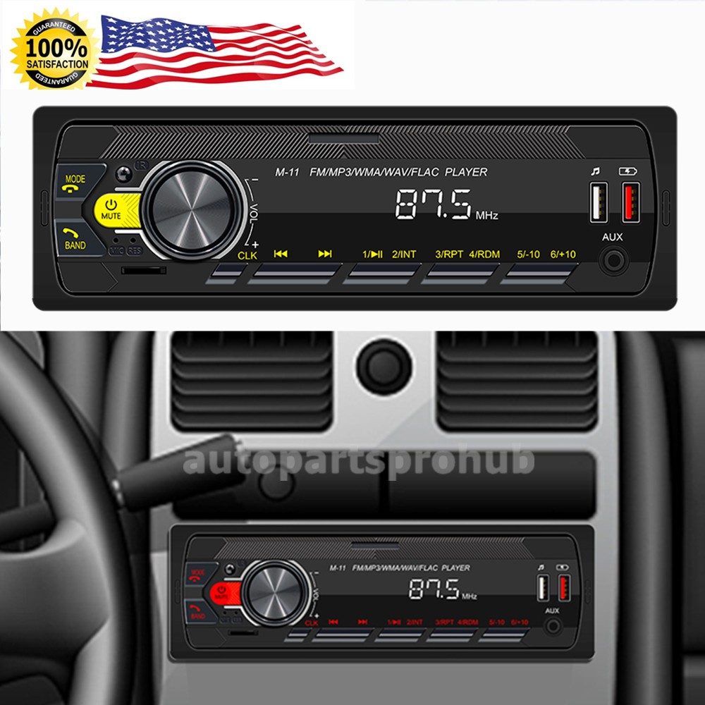 Bluetooth Vintage Car FM Radio MP3 Player USB Classic Stereo Audio Receiver AUX