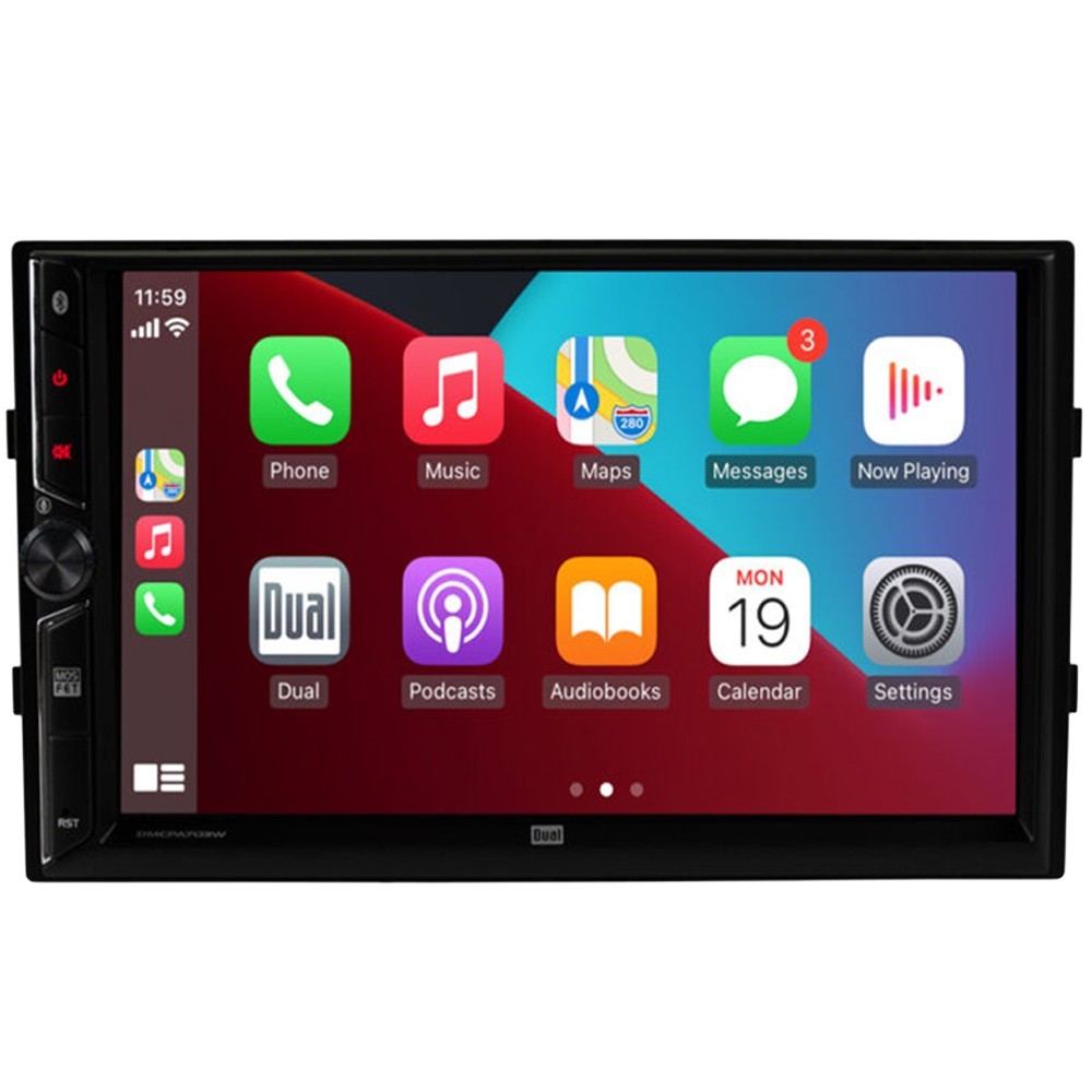 Dual 7″ Screen Wireless Carplay Car Stereo AM/FM Radio for 2003-2006 GMC Sierra
