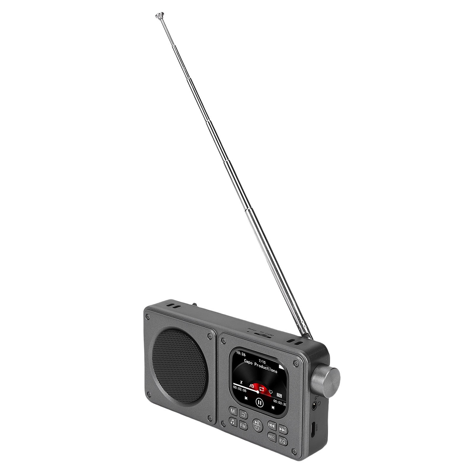 Video Radio AM FM 2.01 Inch Screen MP3 MP4 Player Bluetooth 5.4 Speaker Por FSZJ