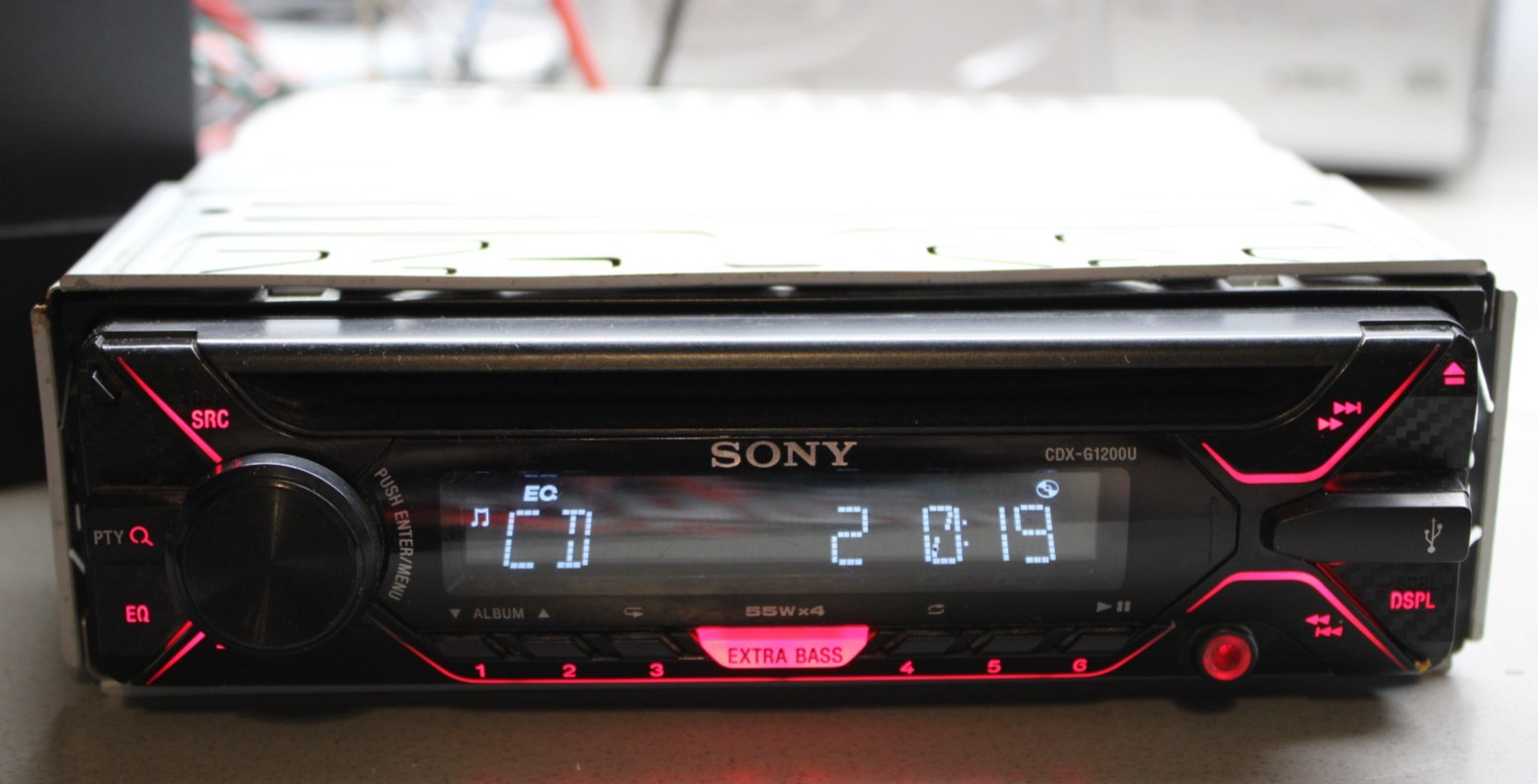 Sony CDX-G1200U CD Player Car Stereo iPhone Android MP3 USB Aux AM FM SW WORKS