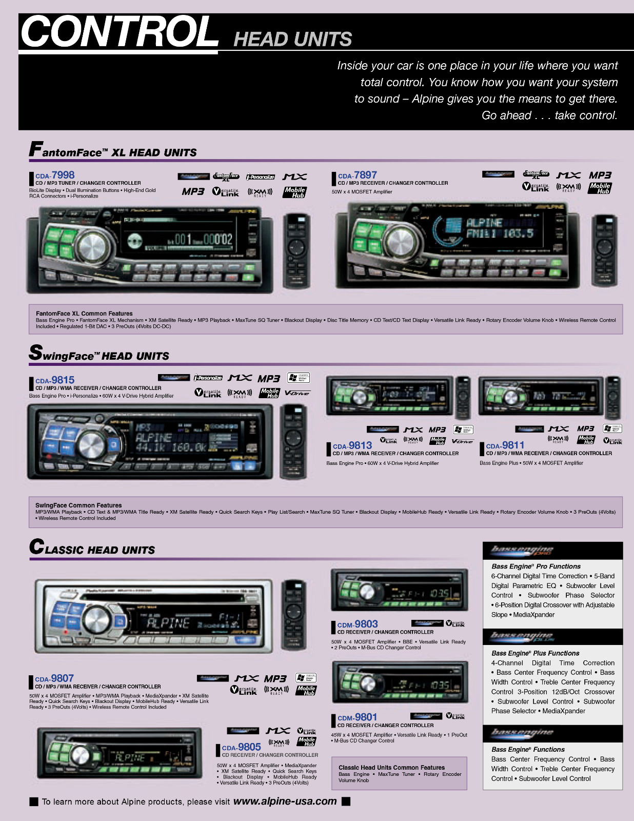 Alpine CDA-9815 CD/MP3/WMA Receiver – Restored Aesthetics – For Parts or Repair
