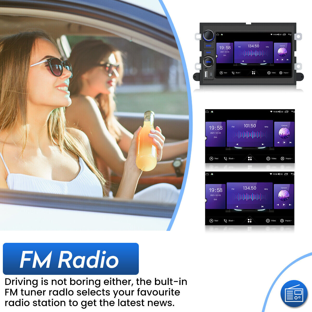Free Backup Camera Android Carplay Car Stereo Radio For Ford Mustang 2005- 2009