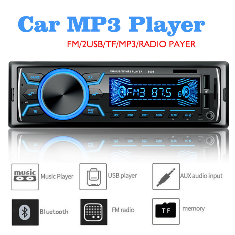 Single Din Car Radio Bluetooth/FM/2USB/AUX/Fast Charge/Romote Control MP3 Player