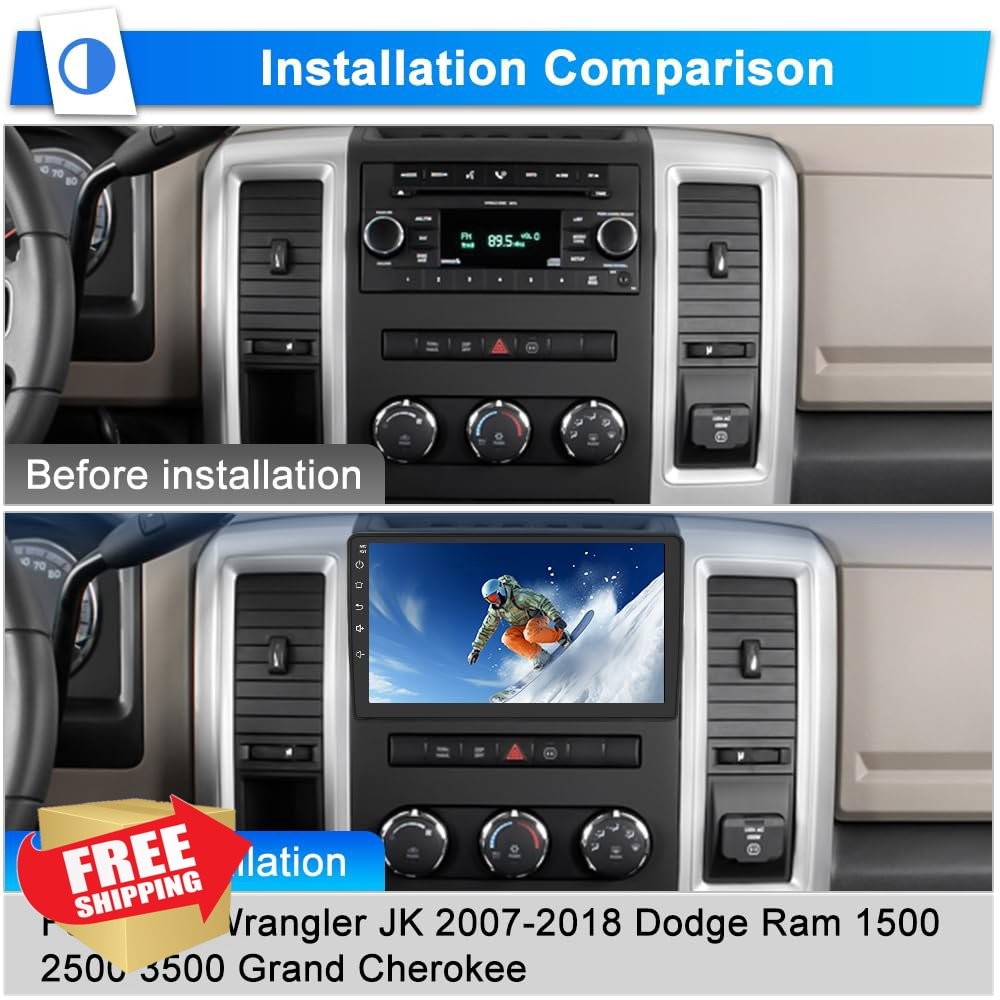 Votheon Jeep Wrangler JK 07-18 Android 13 10″ 2GB 64GB Car Stereo