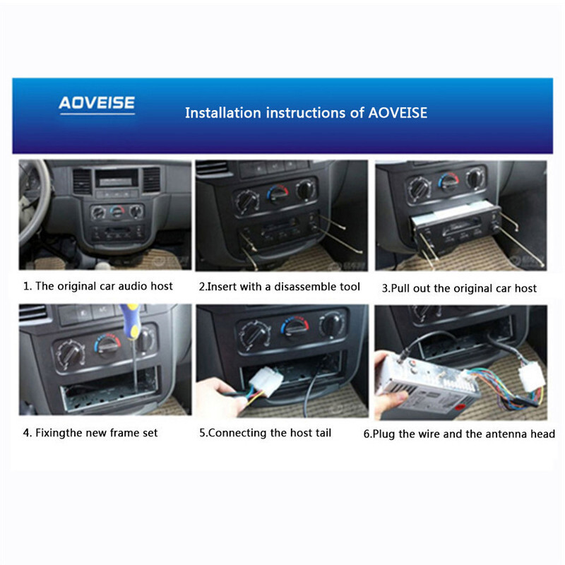 Car Stereo Radio Audio FM Aux Receiver SD USB Dash MP3 Player Built-in 2 Speaker