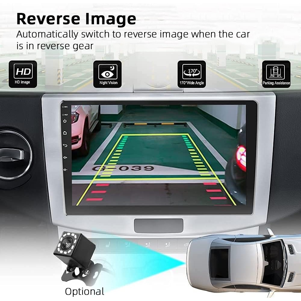 10″ 2 Din GPS Android Car Radio Wireless Carplay 2+64G BT Mirror Link Touch WiFi